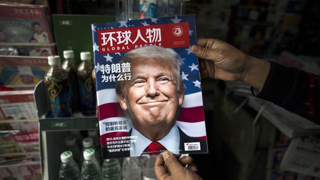 Donald Trump en Une du magazine magazine chinois Global People - Johannes EISELE/AFP