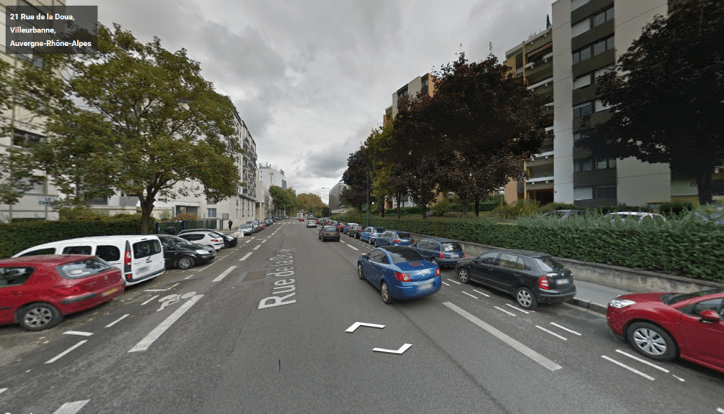 La rue de la Doua à Villeurbanne. - © Google Street View