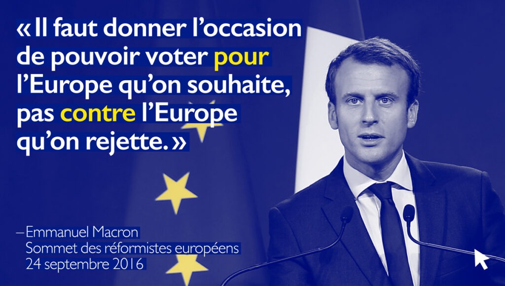 Macron lors d'un sommet européen