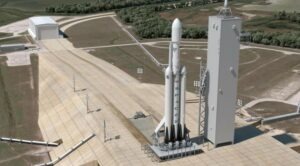 La fusée de lancement Falcon Heavy. - spacenews